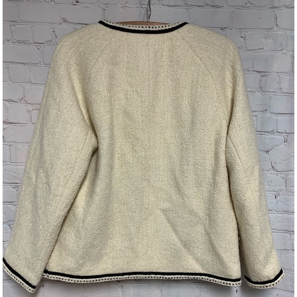RARE Frontrow Premium Edition Italy Cream Boucle Blazer Size XS 36 - Picture 8 of 8